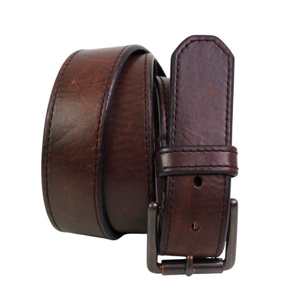 Levi's BROWN REAL LEATHER 1 3/8"Wd STITCH CASUAL DRESS MEN'S BELT Sz 36/90 (R31 - Picture 1 of 16